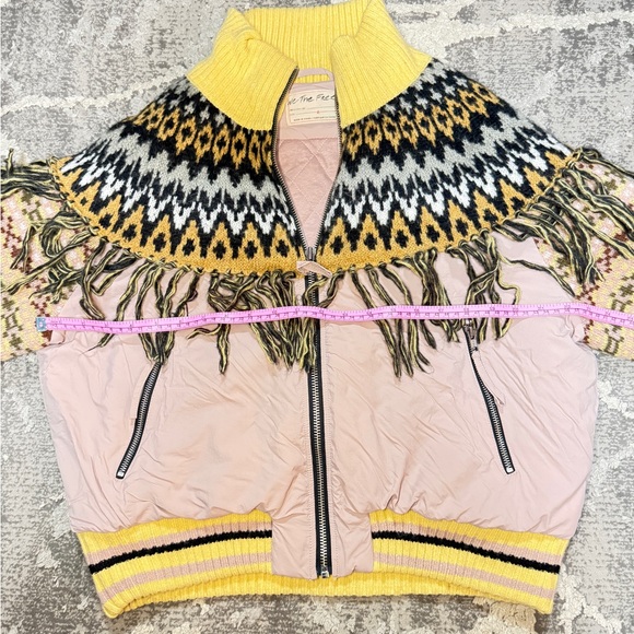 We The Free Riley Swit Fringe Knit Bomber Jacket - Picture 8 of 9